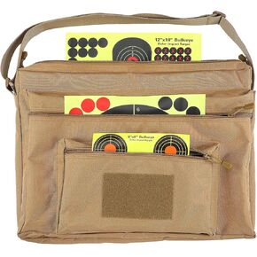 20"x15" Range Target Carry Case with 3 Zipper Pockets and Front Hook and Loop Tape for Pouch Shooting Accessory Range Convenient Carrying, Targets Not Included