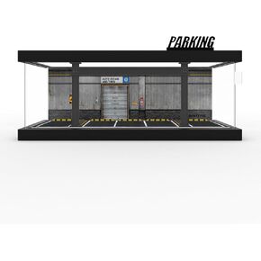 1/64 مقاييس عرض سيارة مموت من طراز مصباح مع ضوء LED وغطاء الأكريليك ، عجلات Diecast الساخنة مرآب Dioramas مع 9 أماكن لوقوف السيارات (1/64-1T-LM-ROU66) in Kuwait