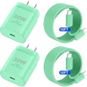 USB C iPhone 16 15 Charger Fast Charging Block, 30W iPhone 16/15 Pro Max USBC Charger with 10 FT Type C Fast Charging Long Cable Cord for iPhone 16 Pro Max/16 Pro/16e/16 Plus/15 ProMax/15Pro/15/S25/24