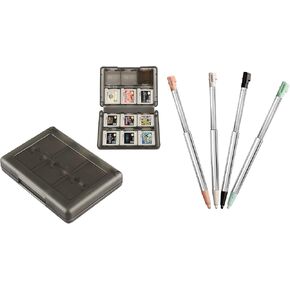 Xahpower DSi Charger Bundle, 1 Pack 3DS Game Holder Card Case and 4 Pack Stylus Pen for Nintendo DSi