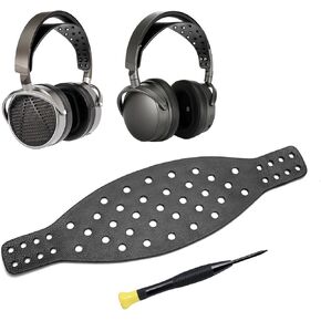 Wide Lambskin Headband Strap Compatible with Audeze Maxwell Gaming Headset & MM-100 Professional Headphone, Premium Double-Sided Leather Handcrafted, Durable, Comfortable & Cooler