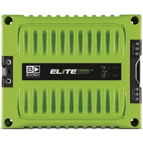 4-Ch. Vehicle Audio Bass Amplifier - 1000W High-Powered Mono Bass Amplifier w/Subsonic Filter & Low Pass Filter Stable at 1 ohm, LED Indicators, Sound Specialization, Green - BANDA 4000.41OHMGREEN