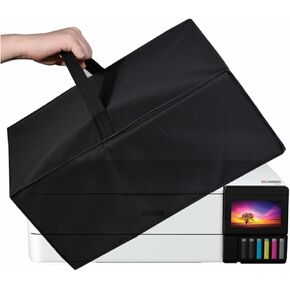Heavy Duty Waterproof Double Layers Printer Dust Cover for Epson EcoTank Photo ET-8550 Wireless Wide-Format All-in-One Supertank Printer (Black)