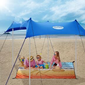 Beach Blanket Waterproof+10FT Beach Canopy