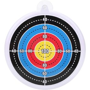 Round Archery Target, Indoor Suction Cup Arrow Target 24cm/9.4in Suction Cup Toy Bow Archery Hanging Target for Archery Shooting Accessories