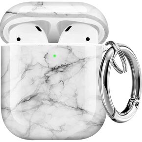 Maxjoy for AirPods 4 Case, Clear AirPod 4th Generation Case Protective Soft Cute Flower AirPod 4 Cover for Women Girly with Keychain for AirPods 4 Cover 2024, Blue