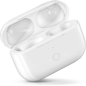Wireless Charging Case Replacement Compatible with AirPod Pro 1st & 2nd Generation, Air Pod Pro 1 2 Charger Case with Bluetooth Pairing Sync Button, Without Earbuds, White