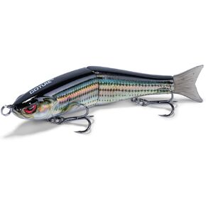 Goture Glide Baits, Jointed Swimbait Bass Pike Salmon Trout Muskie Fishing Lure, 4.5in/0.65oz Slow Sinking Bait with Treble Hooks,Built-in Steel Balls, Soft Rubber Tail, Fishing Gifts for Men