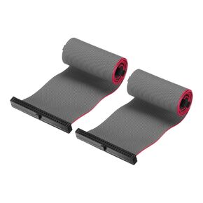 MECCANIXITY IDC 50Pin Flat Ribbon Cable, 1.27mm Pitch FC to FC Connector 20cm Length Grey Jumper Wire for Computer LED Display DVD, 2Pcs