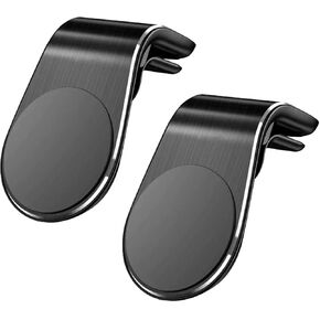 Mobile Phone Navigation Magnetic Bracket, L-Shaped Magnetic Navigation Bracket for Car – Strong Magnetic Navigation Bracket for All Smartphones – Secure & Stable Car Vent Clip Holder (Black)