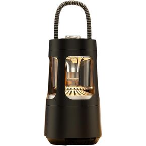 Wireless Speakers with Bluetooth & Camping Lantern, IPX5 Waterproof Lantern Speaker, 360° Stereo Sound Bluetooth Speaker Light with 2 Colors Infinite Brightness Adjustment for Outside (Black)