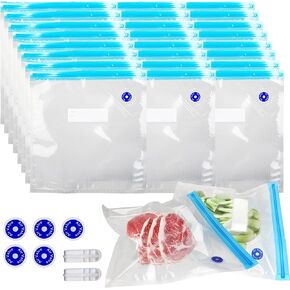 Handheld Vacuum Sealer for Food, Portable Cordless Vacuum Sealer Machine Set with 10 Sous Vide Bags for Food Storage Kitchen and Sous Vide Cooking
