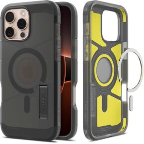 Spigen for iPhone 16 Pro Case, Tough Armor (Ai) MagFit [Compatible with Magsafe] [Kickstand] [Military-Grade Protection] - Black