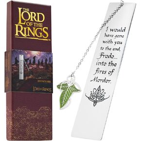 The Lord of the Rings Metal Bookmarks with Gift Box, Stainless Steel Book Marker for Adults Teens Kids (Silver with Ring)