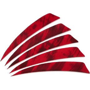 PATIKIL Shield Cut Vanes, 20 Pack 4 Inch Archery Arrow Fletch Turkey Feather Fletch Right Wing Fletching for DIY Target Shooting, Red