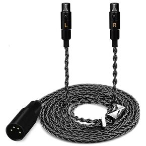 FAAEAL Replacement Cable for Audeze LCD-2 LCD-4 LCD-3 LCD-X LCD-XC Headphones,4Pin-XLR Upgrade Earphone Wire,8 Strands OCC and OFC Silver Plated Litz HiFi Headsets Line 6.6ft(2m) (4pin XLR)