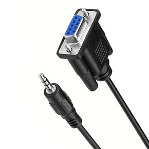 Cable Compatible with 9-Pin Female to 3.5mm Male Serial Cable RS232 to 1/8" Conversion Cable - 6FT/1.8M