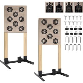 Shooting Target Stand for Outdoors, Target Stands for Shooting Range, Stable Adjustable Steel Base for Paper Targets Cardboard Silhouette, H Shape USPSA/IPSC, IDPA Practice