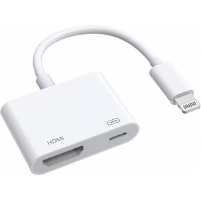 [Apple MFi Certified] Apple Lightning to HDMI Adapter, 1080P iPhone to HDMI Adapter for TV 4K Sync Screen Connector Cable with Charging Port for iPhone 14 13 12 11 XS XR X 8 on HDTV/Projector/Monitor
