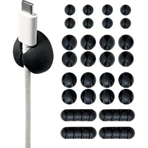 مقاطع كبل تخزين WRAP -IT - (متنوعة 28 عبوة) مقاطع معكرون - حامل للمكتب والمكتب من منظم سلك سرير منظم السرير بجانب السرير in Kuwait