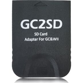 GC2SD Storage Save Gamecube Memory Card Adapter Micro SD Card Adapter TF Card Reader Plug and Play Portable Professional Game Console Micro Storage Card Adapter for Wii and Gamecube/GC (White)