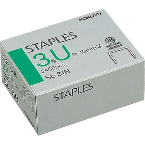 Kokuyo Staples No. 10, 5000pcs/box, 0.20" (5 mm) Leg Length, 0.33" (8.4mm) Crown Width, Steel, Japan Import (SL-10-50N)