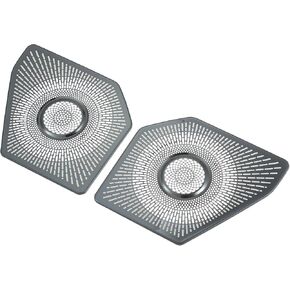 ACROPIX Rear Trunk Speaker Frame Cover Trim Car Audio Stereo Horn Speaker Grille Interior Decor Accessories Fit for Ford Bronco 2021 Stainless Steel Titanium Tone Black - Pack of 2