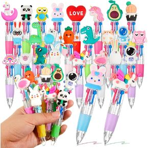 12 PCS Pen Multicolor Pen في واحد 4 في 1 Pens لطيف متعدد الألوان Point Pens أقلام الملونة للأطفال الأقلام الصغيرة للمكتب مرة أخرى إلى المستلزمات المدرسية هدية الطلاب (الأسلوب الكلاسيكي) in Kuwait