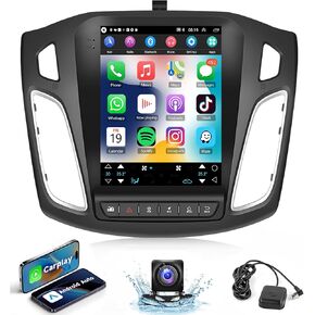 Android 13 Car Stereo Radio for Ford Focus 2012-2018 GPS Navigation, Rimoody 9.7 Inch Touchscreen WiFi Mirror Link Bluetooth FM RCA USB SWC Head Unit + Microphone Backup Camera