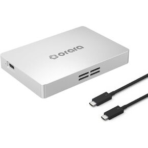 ORARA 80Gbps M.2 NVMe SSD Enclosure, USB4 v2.0 SSD Enclosure Case Compatible with Thunderbolt5/TB4/USB4, Built with Cooling Fan, Compatible with Mac M4 Pro