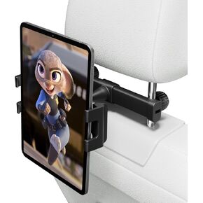 OHLPRO Aluminum Car Headrest Tablet Holder - Car Back Seat Headrest iPad Mount Stand for Kids, Road Trip Essentials, Compatible with iPad Pro Air Mini Galaxy Tab, 4.7-13" Phone Tablet and Devices