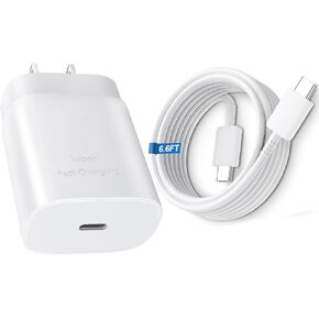 for Samsung Charger Fast Charging Cord 6FT Type C Charger 25W USB C Super Fast Charger for Samsung Galaxy A16 A15 A55 A25 A35 A05 C55 S10 S20 S21 S22 S23 S24 S25 Plus/Ultra/FE,Note 20/10,Z Fold,Z Flip