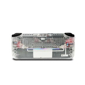 Hzxkqmil Clear Back Plates Cover Replacement Shell Housing Case DIY Handheld Transparent Bottom Shell for ROG Ally X Console (Transparent Black)