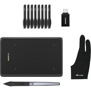 HUION H420X OSU Tablet Digital Drawing Tablet with 8192 Levels Pressure Battery-Free Stylus, 4.17x2.6 inch Digital Drawing Tablet Compatible with Window/Mac/Linux/Android for OSU, Online Teaching