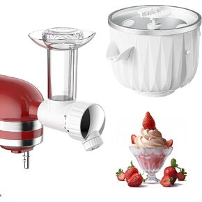 Gvode Ice Cream Maker Attachment and Frozen Fruit Ice Cream Attachment for KitchenAid