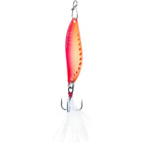 Clam Corporation 112666 Leech Flutter Spoon 1/4oz, Size 8, Glow Chartreuse/Pink, One Size