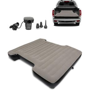 MIROZO Truck Air Mattress Bed for 6-6.5FT Full Size Short Beds, Inflatable Air Mattress with Air Pump for Outdoor Camping,Tent,Truck(Grey)