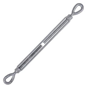 US Cargo Control Galvanized Eye and Eye Turnbuckle, 1/2 Inch x 12 Inch, 2,200 LBS Working Load Limit, Heavy Duty Solution for Rigging and Hoisting, Only for Straight or in-Line Pulls