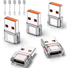 5 Pack USB A to Type C Female Adapter, USB c Female to USB A Male OTG Type C Converter for iPhone 16 Charger, iPhone 15/14/13 Pro Max, Apple Watch Ultra, AirPods, iPad, Samsung Galaxy S24, Car