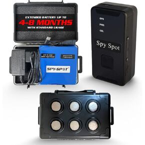 SpySpot Tracking Kit - 4G Queclink GL 320MG Real Time GPS Tracker with Magnetic Waterproof Case, Battery and USB Adapter - Hidden Locator Device for Cars, Boats, Eldery, Kids