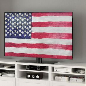 Outdoor TV Cover 60 to 65 Inches American Stars Stripe Flag Weatherproof & Waterproof 360 Degrees Protection 600D Heavy Duty Fabric Outdoor TV Enclosure TV Display TV Screen Protectors for Outside