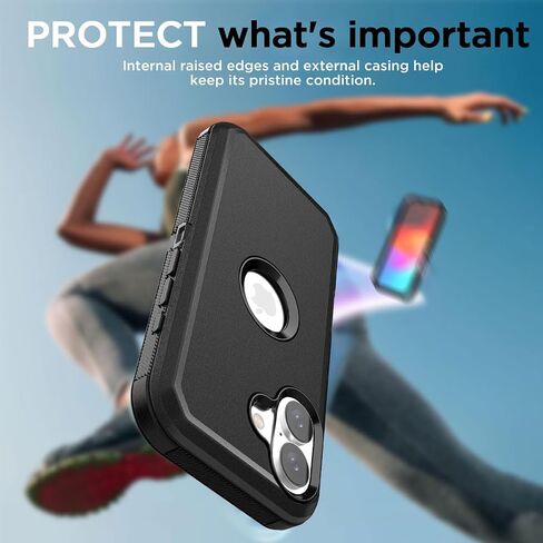 AICASE for iPhone 16 Pro Max Case ، حماية الانخفاض الثقيل للكامل من الجسم المقاوم للصدمات/الإسقاط/الإسقاط/المقاومة للوقاية العسكرية. in Kuwait
