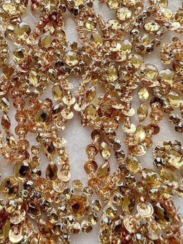 Zbroh Pure Handsewing Rhinestones Applique Multicolor Patch DIY Craft Accessories for Girl Wedding Dress 14X20inches (Deepgreen) in Kuwait