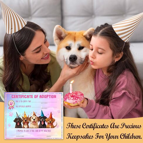 Pet Adoption Certificate, Adopt A Pet Party Favors, 10 Pcs Dinosaur Adoption Card Gifts for Girls Boys, Animals Birthday Adoption Party Supplies Decorations, 29 in Saudi Arabia