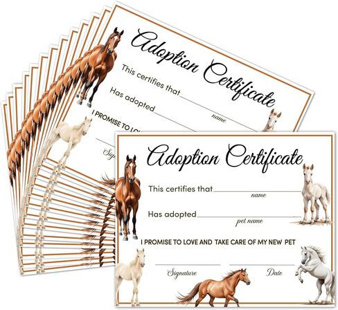 Pet Adoption Certificate, Adopt A Pet Party Favors, 10 Pcs Dinosaur Adoption Card Gifts for Girls Boys, Animals Birthday Adoption Party Supplies Decorations, 29 in Saudi Arabia