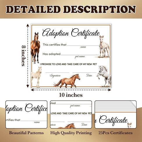 Pet Adoption Certificate, Adopt A Pet Party Favors, 10 Pcs Dinosaur Adoption Card Gifts for Girls Boys, Animals Birthday Adoption Party Supplies Decorations, 29 in Saudi Arabia