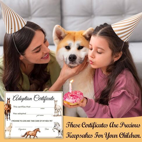 Pet Adoption Certificate, Adopt A Pet Party Favors, 10 Pcs Dinosaur Adoption Card Gifts for Girls Boys, Animals Birthday Adoption Party Supplies Decorations, 29 in Saudi Arabia