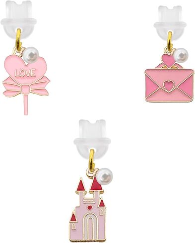 Cute 3 Piece Suit Dust Plug Charm Compatible with Kindle Paperwhite 2021 Released,Pendants Dustproof Plugs,Charging Port Plugs Pendants for Most Phone in Kuwait