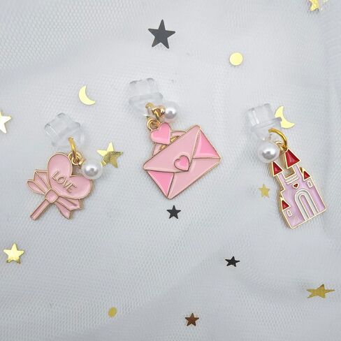 Cute 3 Piece Suit Dust Plug Charm Compatible with Kindle Paperwhite 2021 Released,Pendants Dustproof Plugs,Charging Port Plugs Pendants for Most Phone in Kuwait
