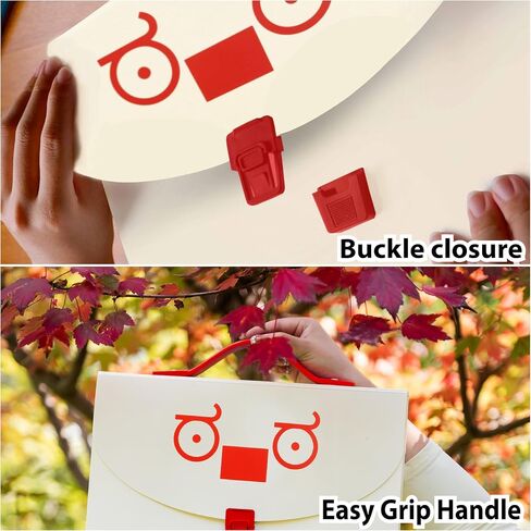 7-Pocket Expanding File with Handle, Portable Document Folder for A4 Letter Size, Organize for School and Office Supplies, Green in Saudi Arabia